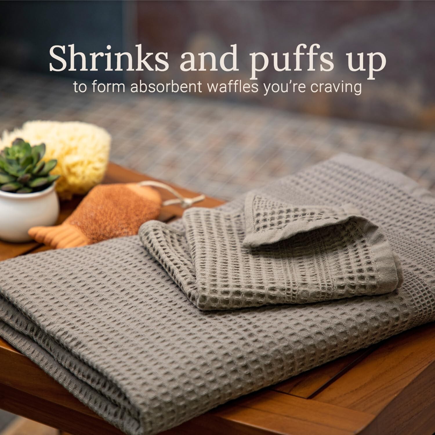 Waffle Towels Quick Dry Lint Free Thin, 2 Pack Bath Sheets 40×80 Oversized Ex…