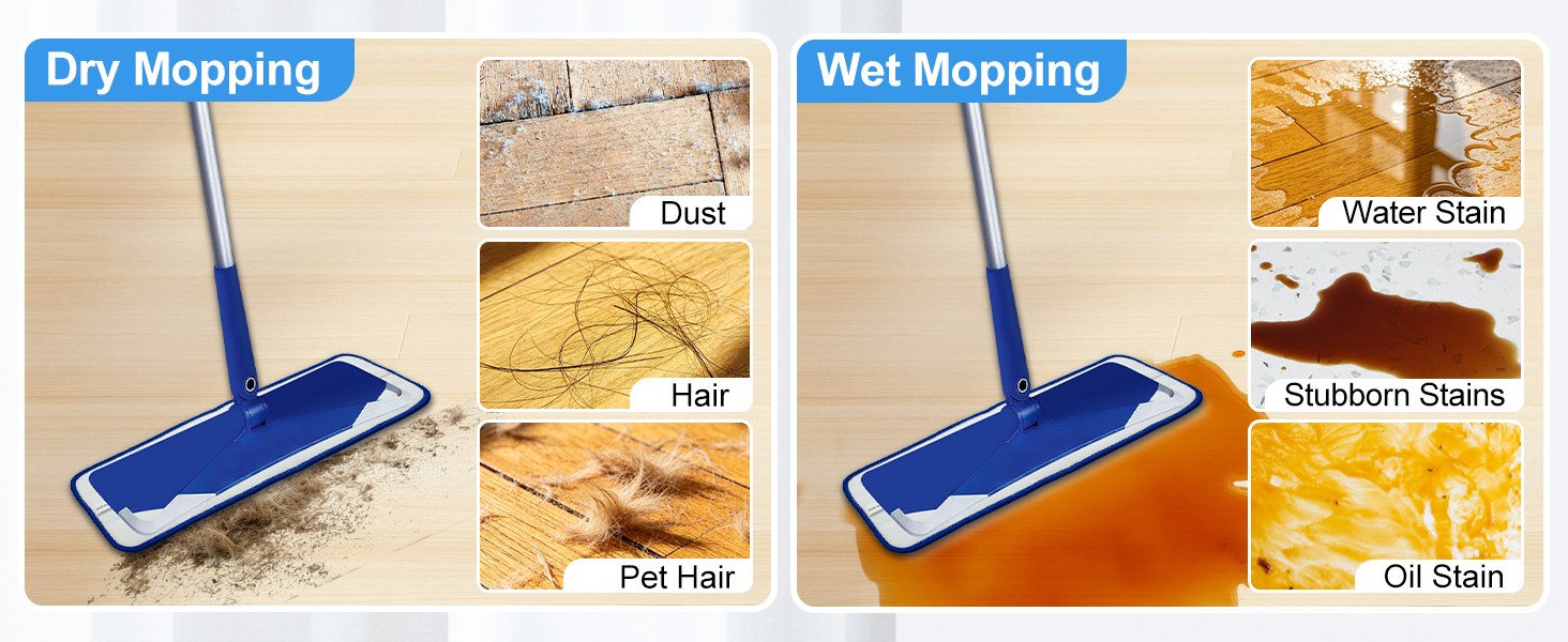 4 Pack Mop Replacement Pads Compatible with Bona Mop,Microfiber Cleaning Pad for