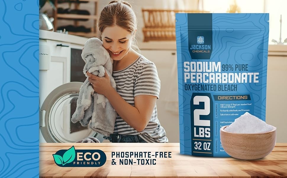 99% Pure Sodium Percarbonate – 5 lbs – Oxygenated Bleach