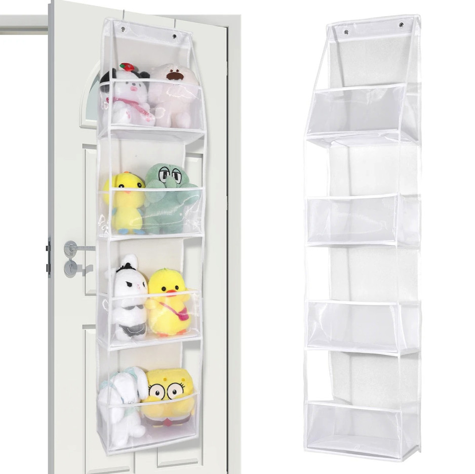 1pc 4 Layer Over The Door Hanging Organizer Cosmetics Storage – NEW