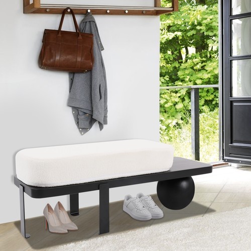 Solid Wood Entryway Bench Shoe Bench for Entryway/Bedroom/LivingRoom 120*35*45cm