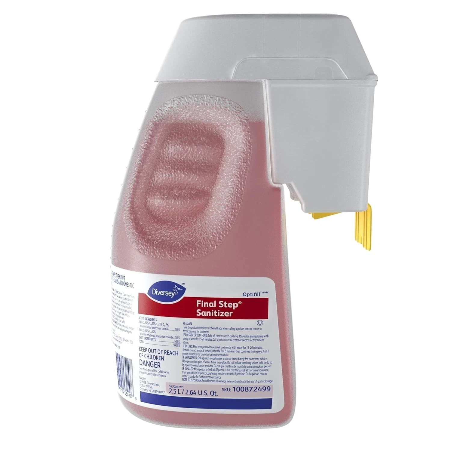 Diversey 101105267 Final Step Sanitizer, No Rinse Food Contact Sanitizer for Dis