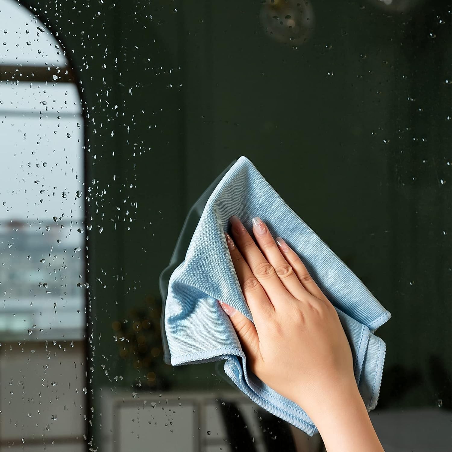 NEW 6 Pack Microfiber Glass Cleaning Cloth, 16 Inch X 16 Inch, Lint Free Quic
