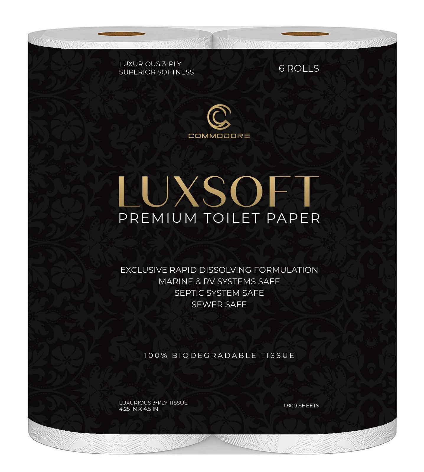 LUXSOFT Premium 3-Ply Luxury Toilet Paper 10-Pack – Septic, RV, and Boat Safe…