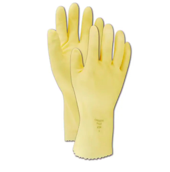 12PR Ansell AlphaTec 88-394 Chemical Resistant Rubber Latex Work Gloves Size 7