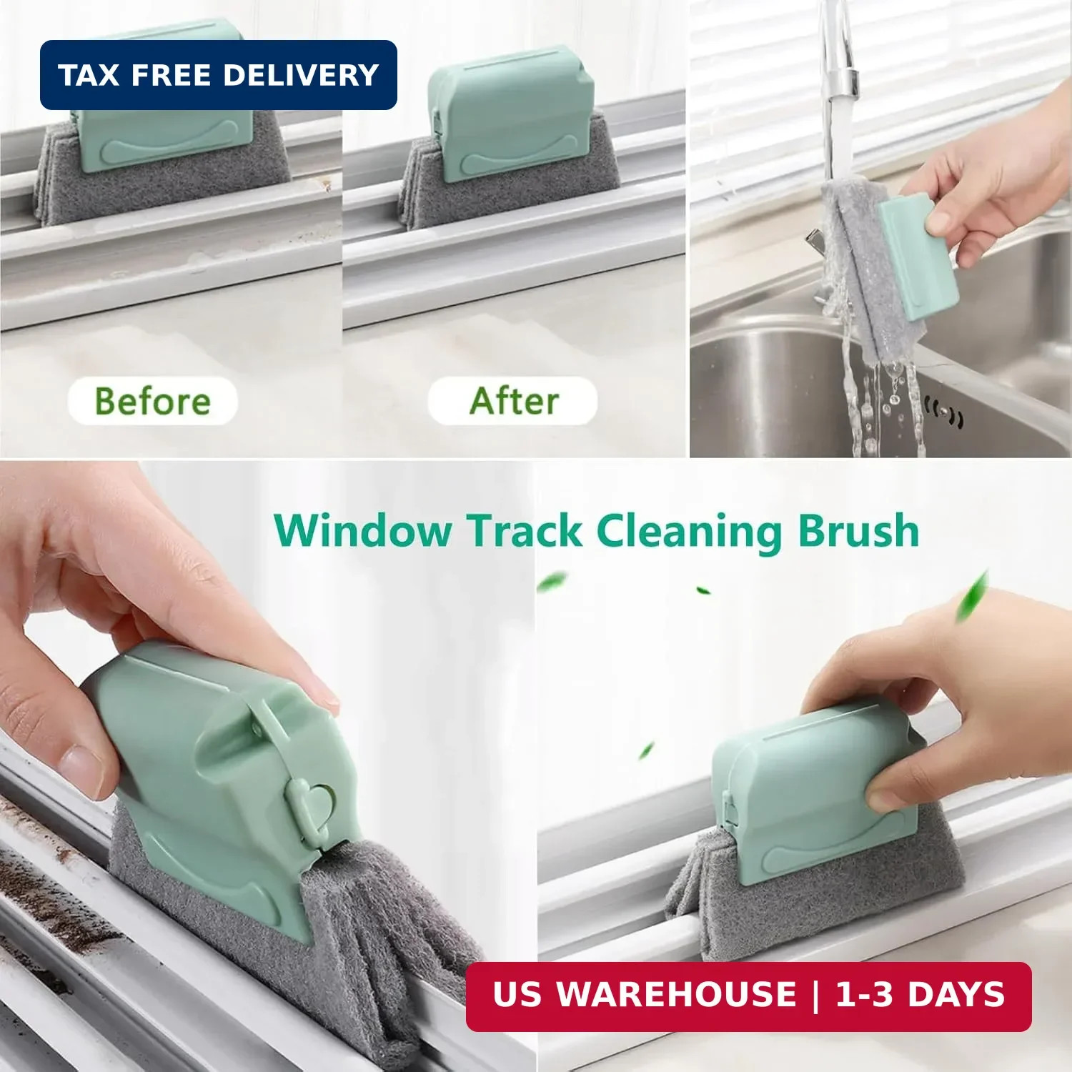 Window Track Cleaner Kit, 20Pcs Small Crevice Window Cleaning Tools | Cl