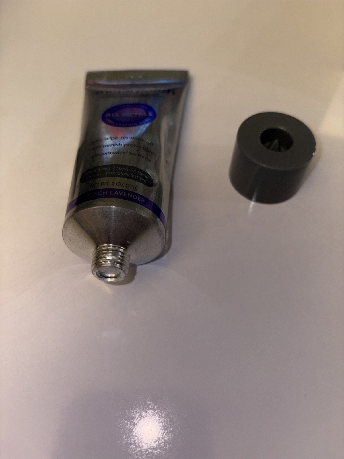 Maas Metal Polish 2 oz Tube French Lavender All Metals Multi-Surface Sealed