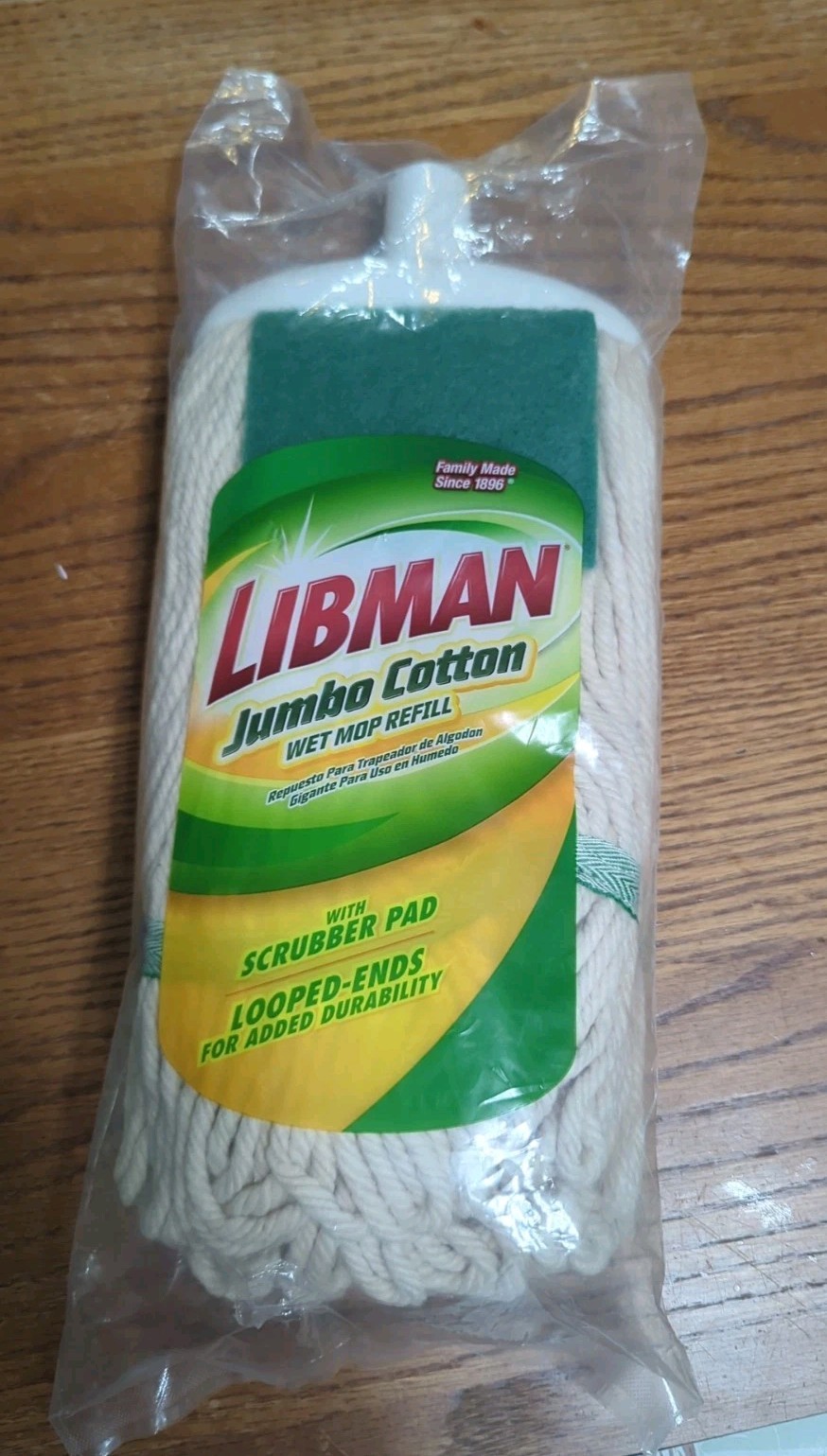 Libman 130 Jumbo 10.5 in. Wet Cotton Mop Refill 1 pk