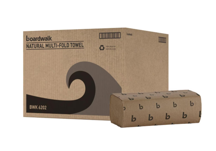 Boardwalk Commercial Multifold Paper Towels 16 Pack Natural