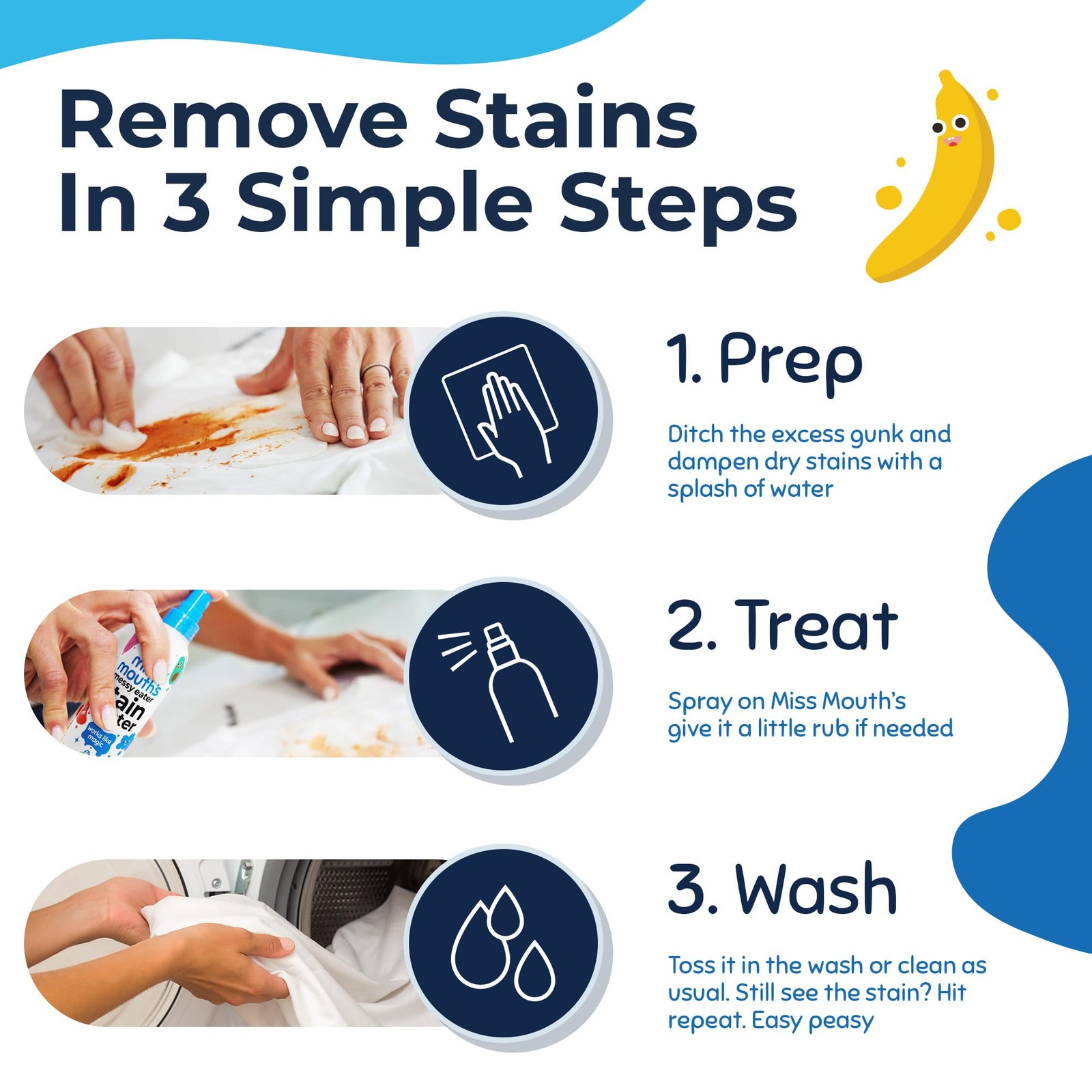 Messy Eater Stain Treater Spray, Laundry Stain Remover, 4 Oz