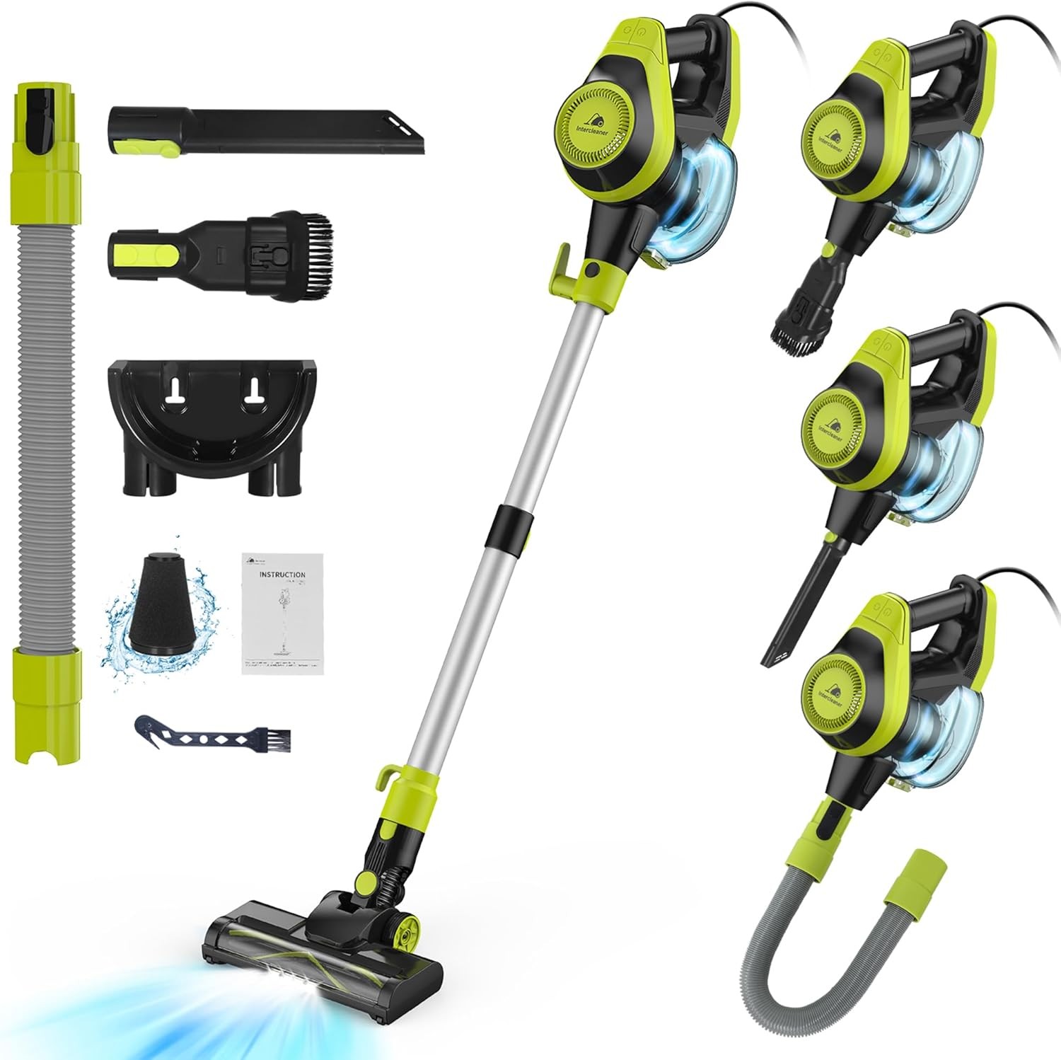 23Ft Corded Vacuum Cleaner,2 Operation Mode Powerful Suction Stick,19”-30”