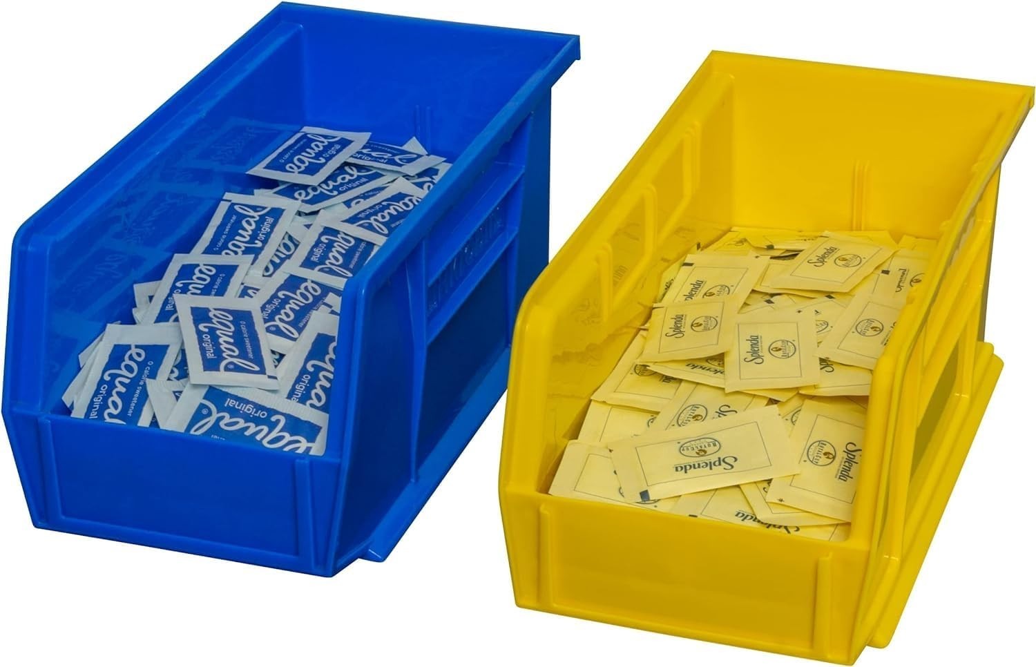 Plastic Storage Bins, Space-Saving Stackable Bins for Garage, Pantry, Craft Orga