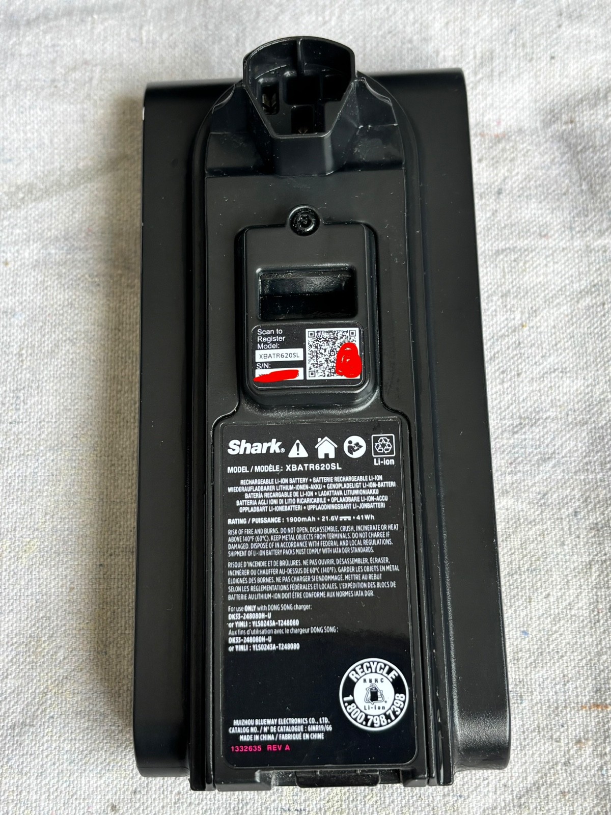 Shark Lithium-Ion Battery UZ565H IZ531H IZ540H IZ562H IZ662H