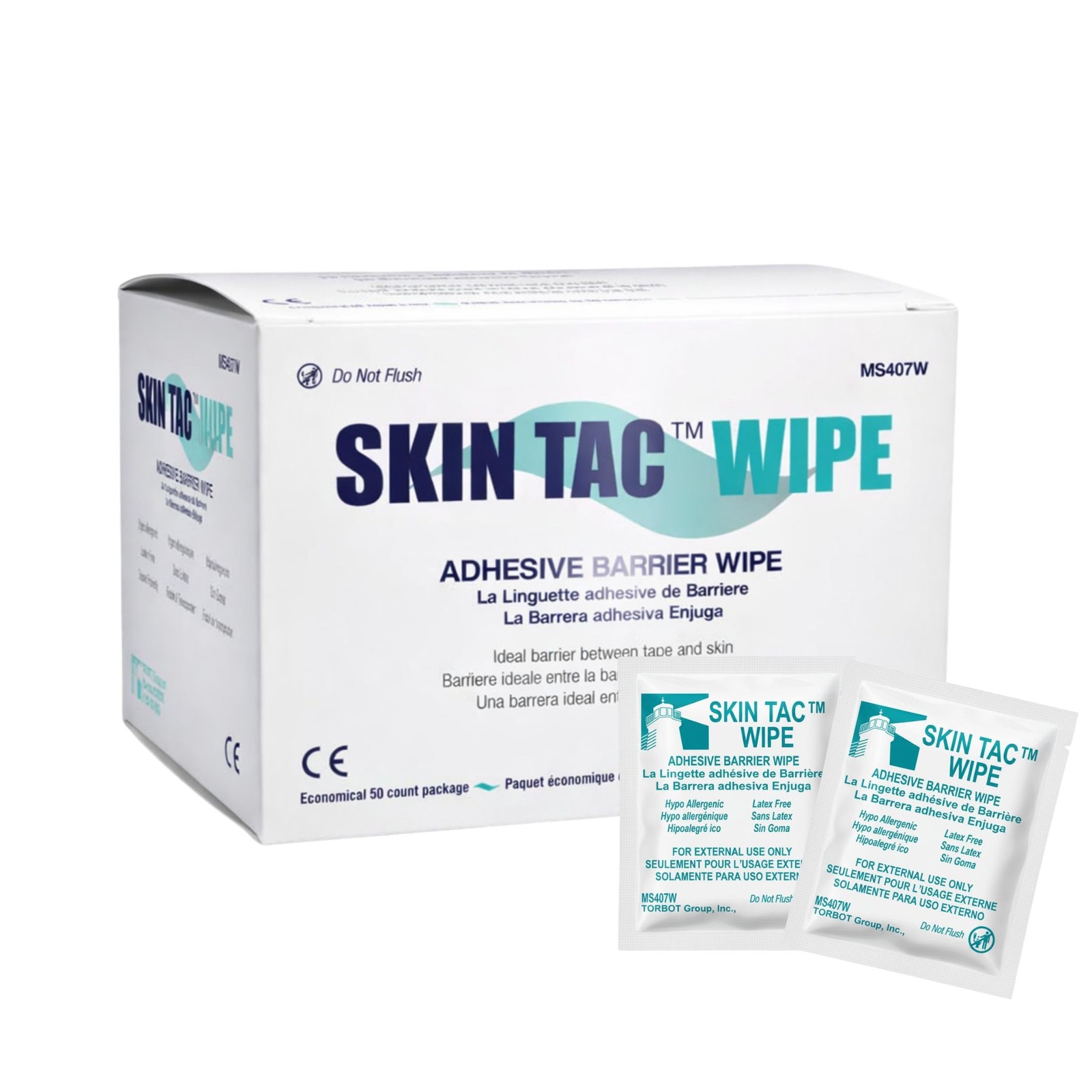 Adhesive Barrier Wipes 50 Count