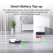 Robot Vacuum & Mop Combo Self-Empty 5000Pa WiFi App Control 180Min Runtime Clean