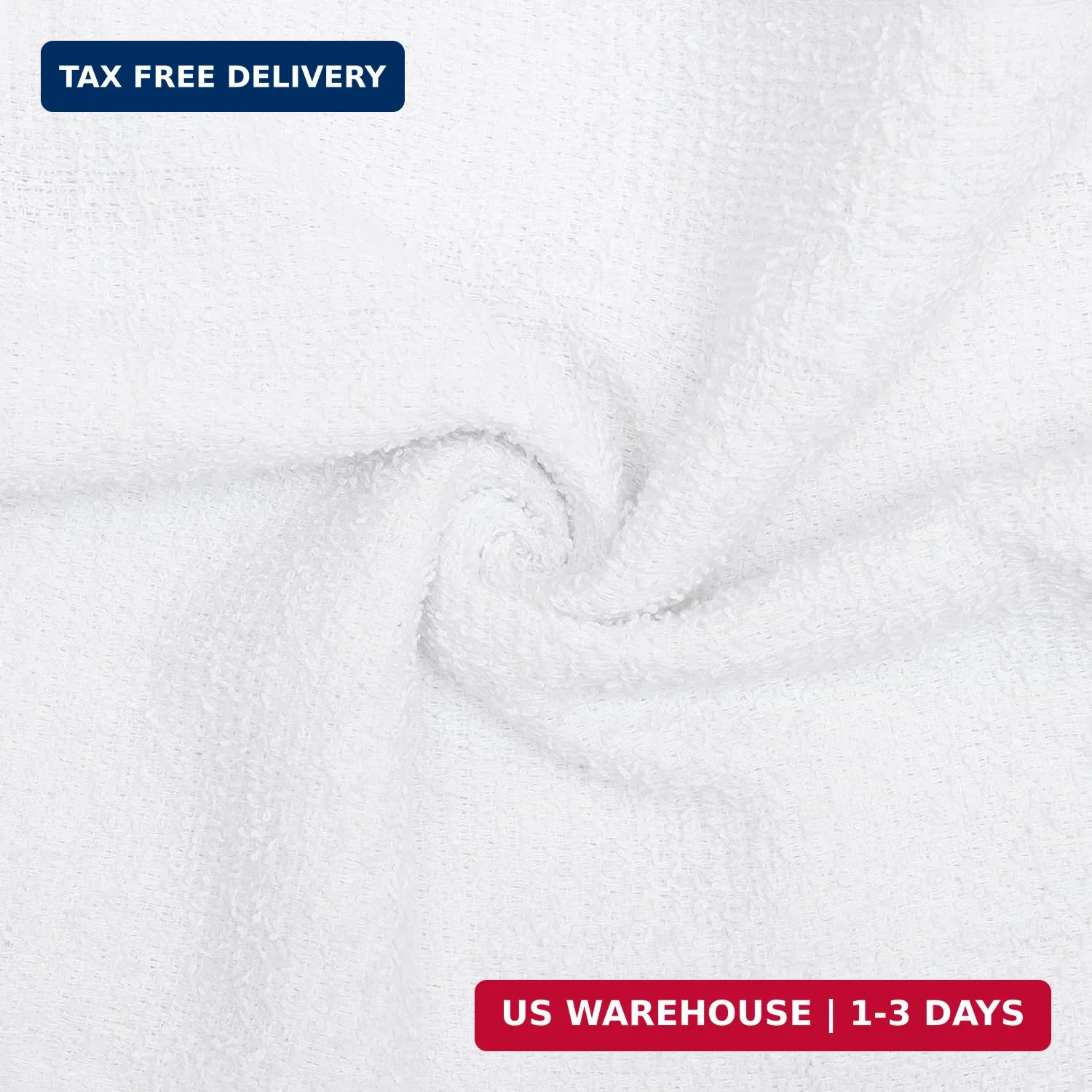 Looperry White Terry Cloth Rags (60 Pack Bulk) 13″x13″ Inches Commercial Grade D