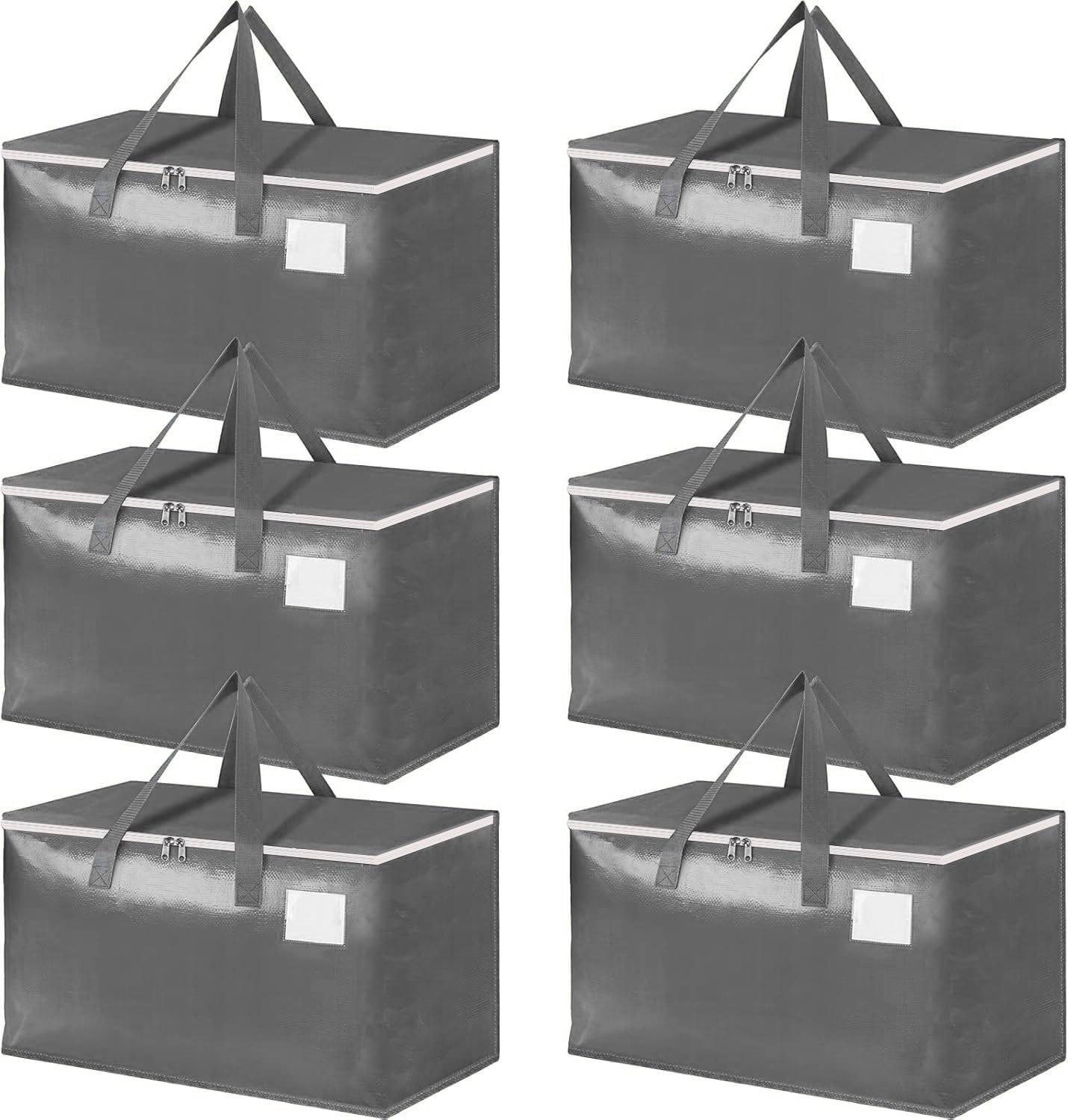 6 PCS 93L ThreeLayer Reinforced Moving Bags Heavy Duty 60lb WaterResistant