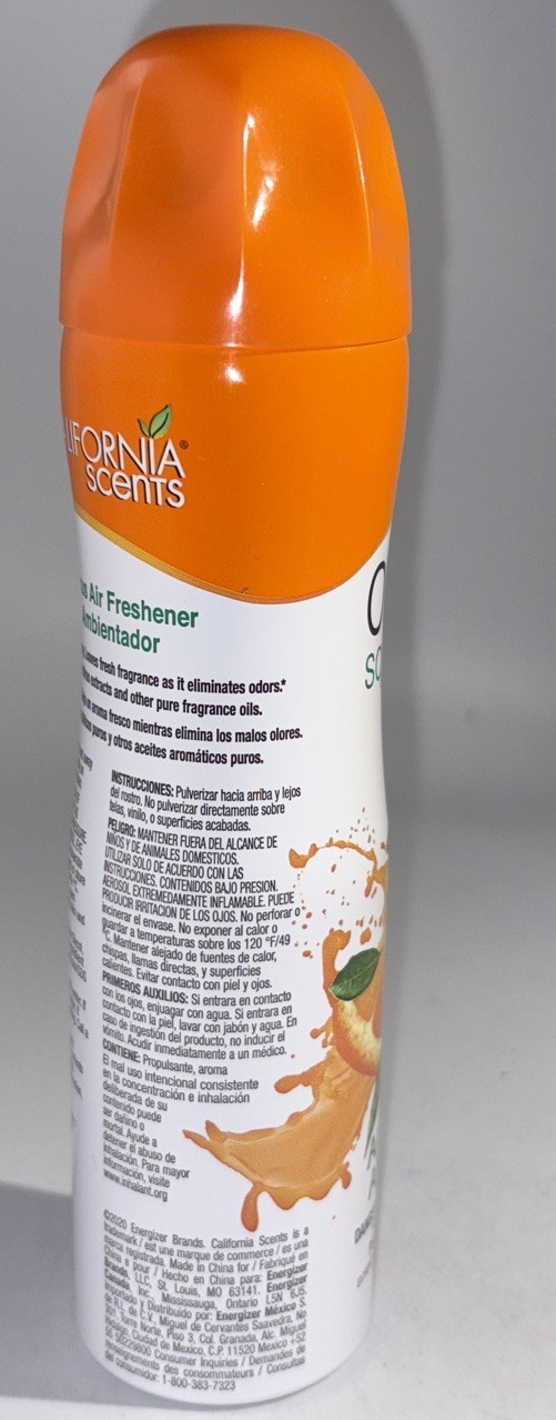 California Scents Orange Squeeze 1-3.5oz Car Air Freshener Spray Can-NEW-SHIP24H