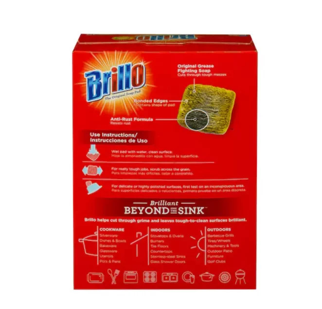 Brillo Steel Wool Soap Pads Lemon Fresh Scent – 10 Pads