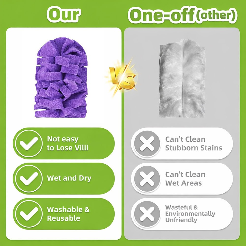 10 Pack Fleece Duster Refills 360° Reusable Duster Refills for Swiffer Washable
