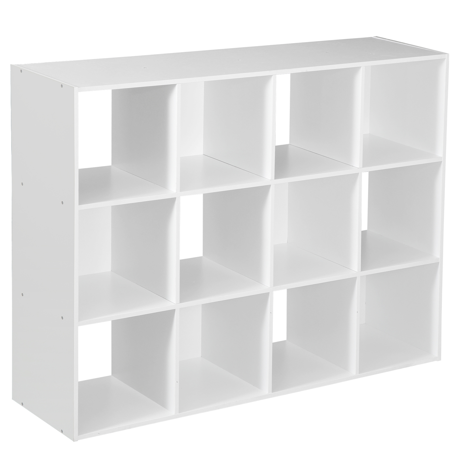 White 12 Cube Bookcase Storage Organizer Wooden Home Office Shelving Bookshelf