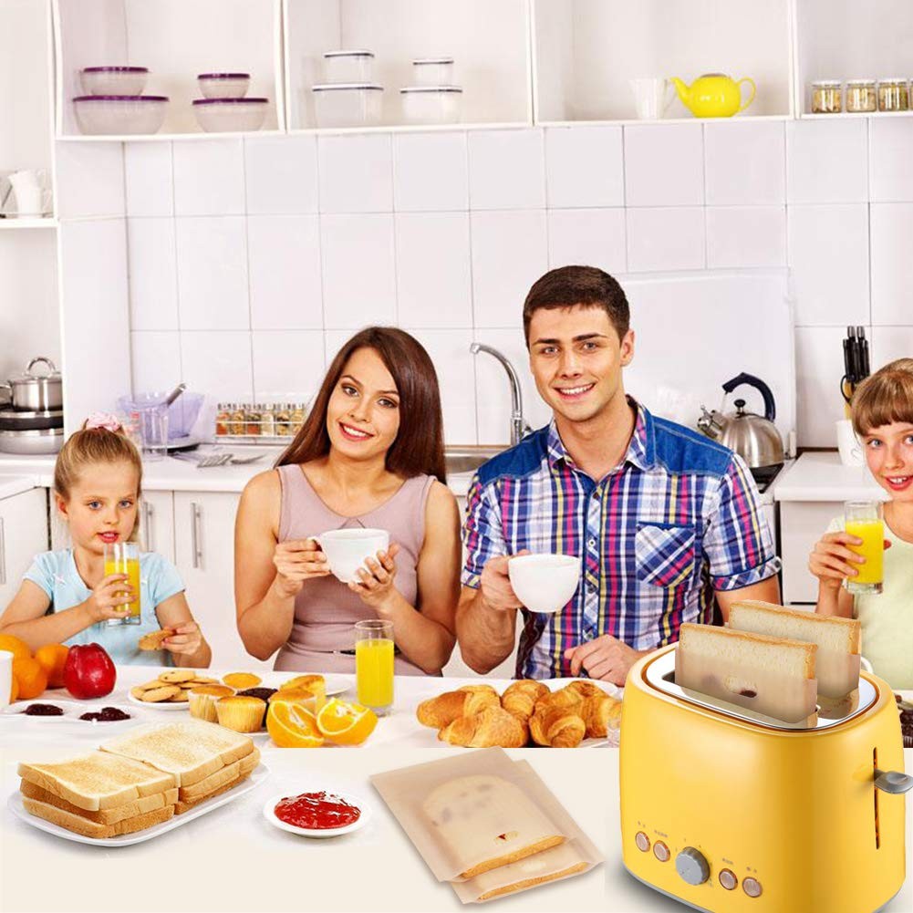 Samshow 10 Toaster Bags Reusable, 3 Sizes 10 pices, Yellow