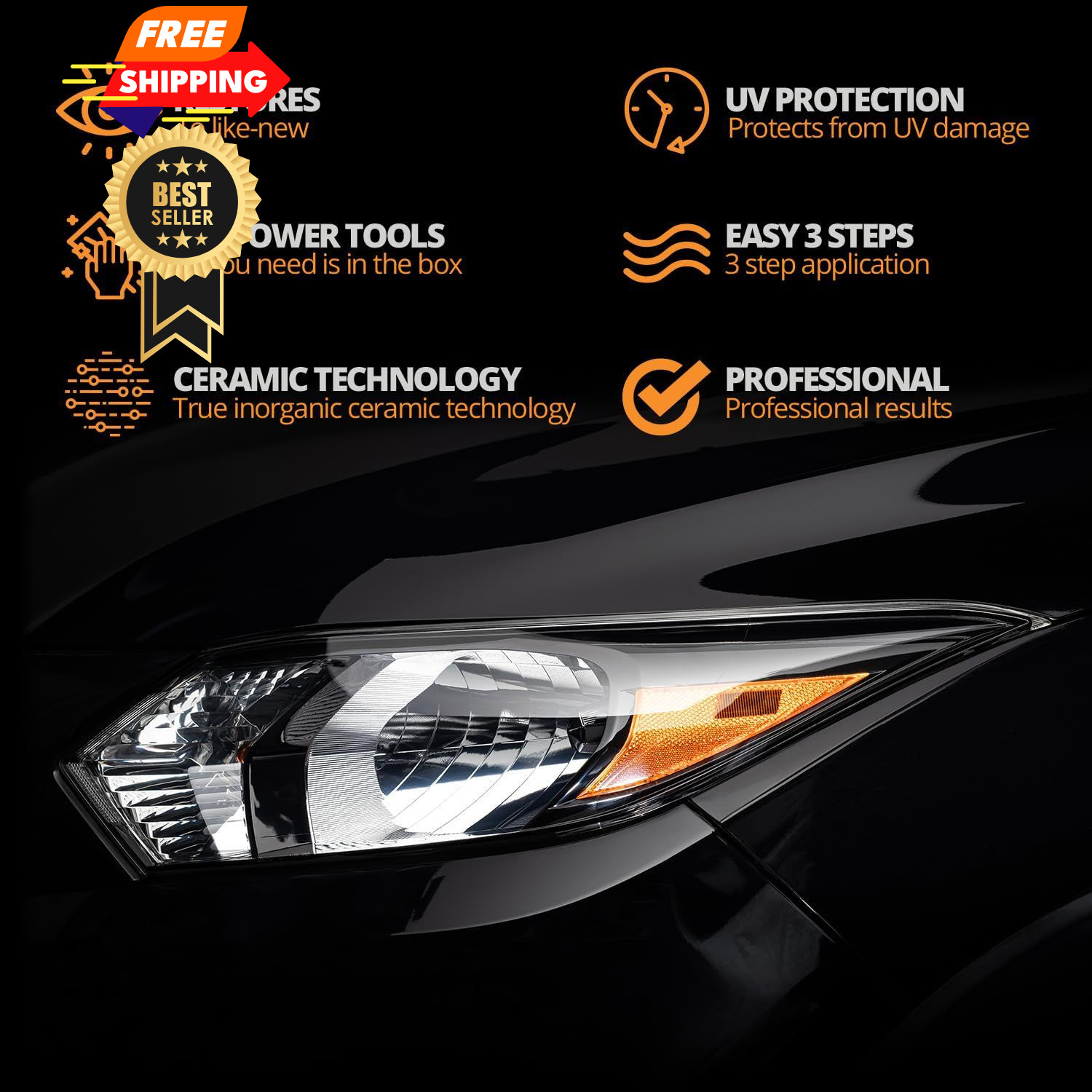CERAKOTE® Ceramic Headlight Restoration Professional 20x Step 3 Wipes