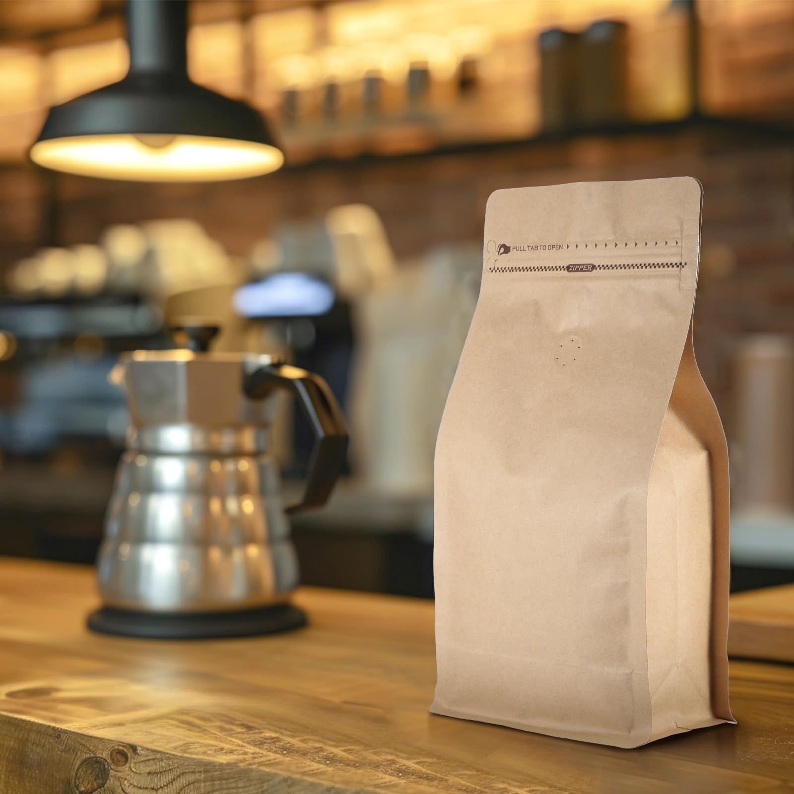 50 PCS 1 Lb Coffee Bags with Valve, Stand Up Pouches for Freshness, Large