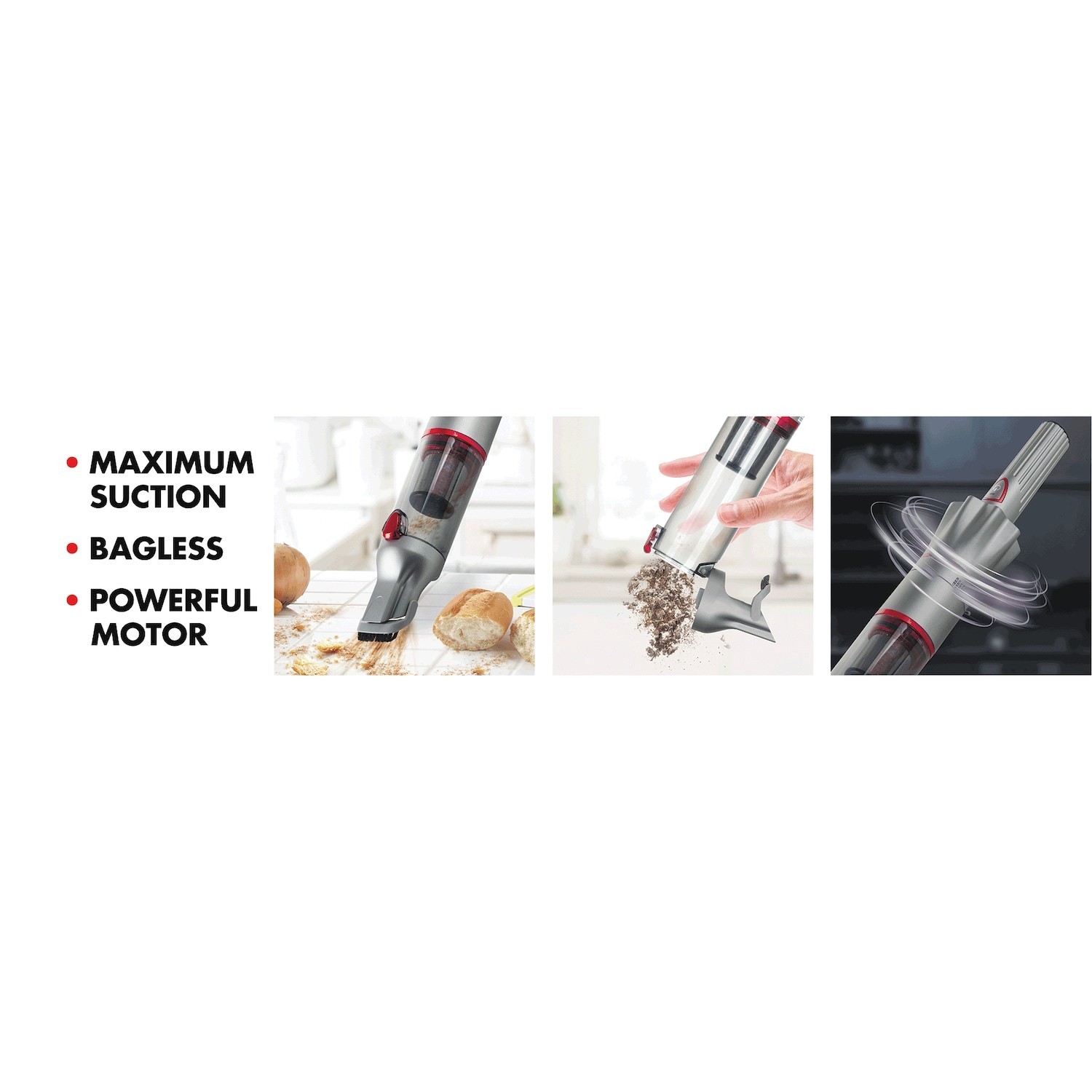 Ruvio Cordless Vacuum Compact, Cordless, Handheld Vacuum HEPA-certified