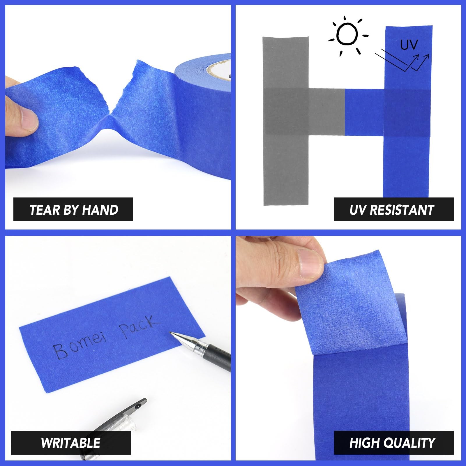 Painters Tape 0.75 Inch Bulk – Paint Tape 10 Rolls x 0.75 Inch x 55 Yards – P…
