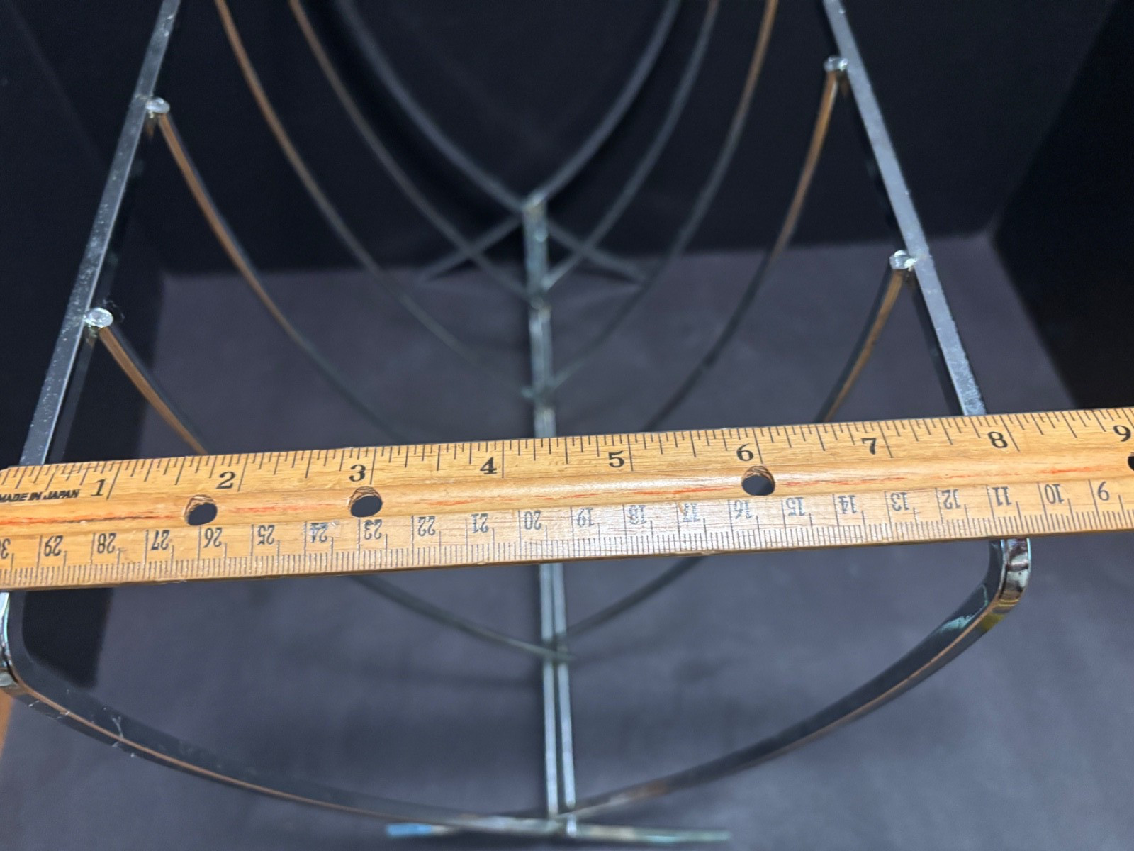 Vintage MCM Chrome Folding Magazine Rack(s) Holder Bar/Rod Brutalist 2 Available