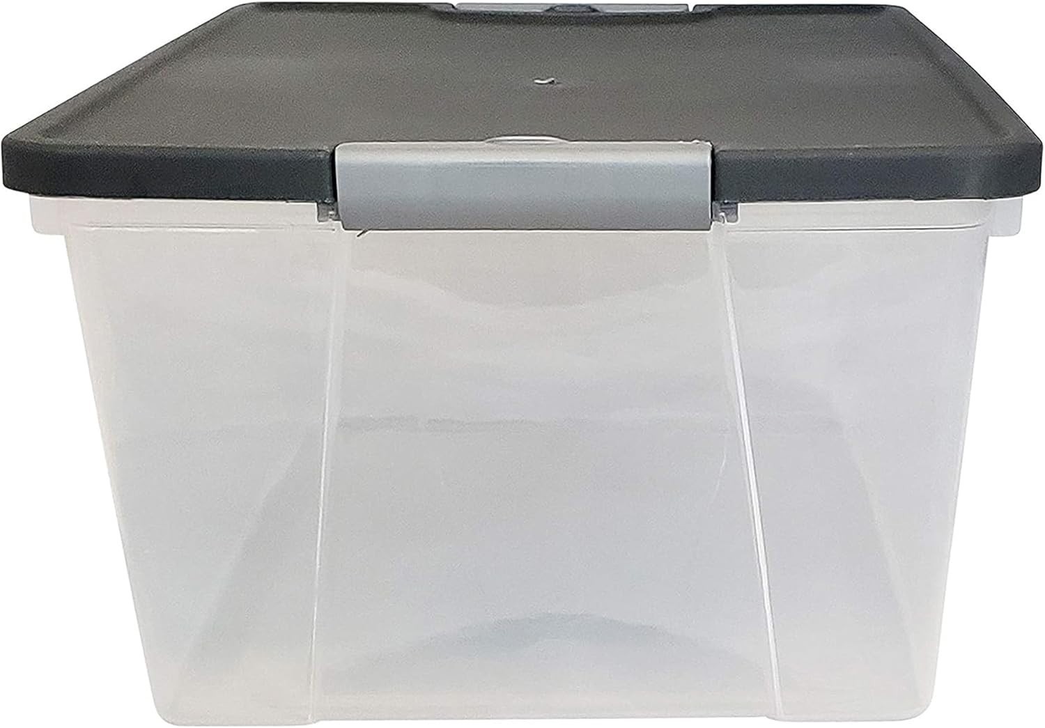 Stackable Clear Plastic Bins with Lids, 4-Pack, Shatterproof and Water Resistant