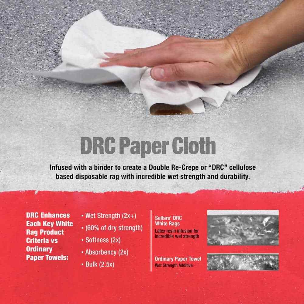 Toolbox Brand Professional White Rags A Box of Cleaning White Rags 200 Count NEW