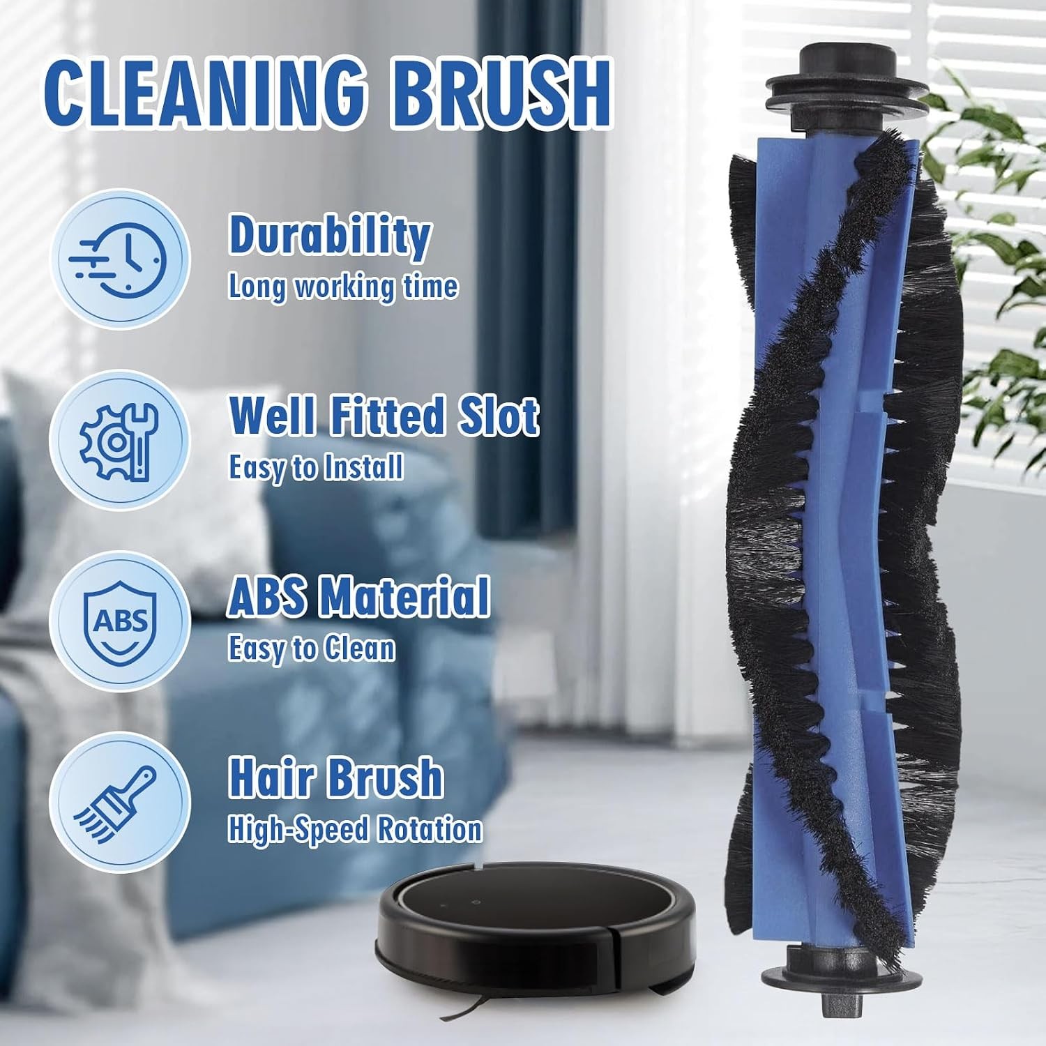 4 Pack X10 Main Brush Accessories Fit for eufy X10 Pro Omni Robot Vacuum 1