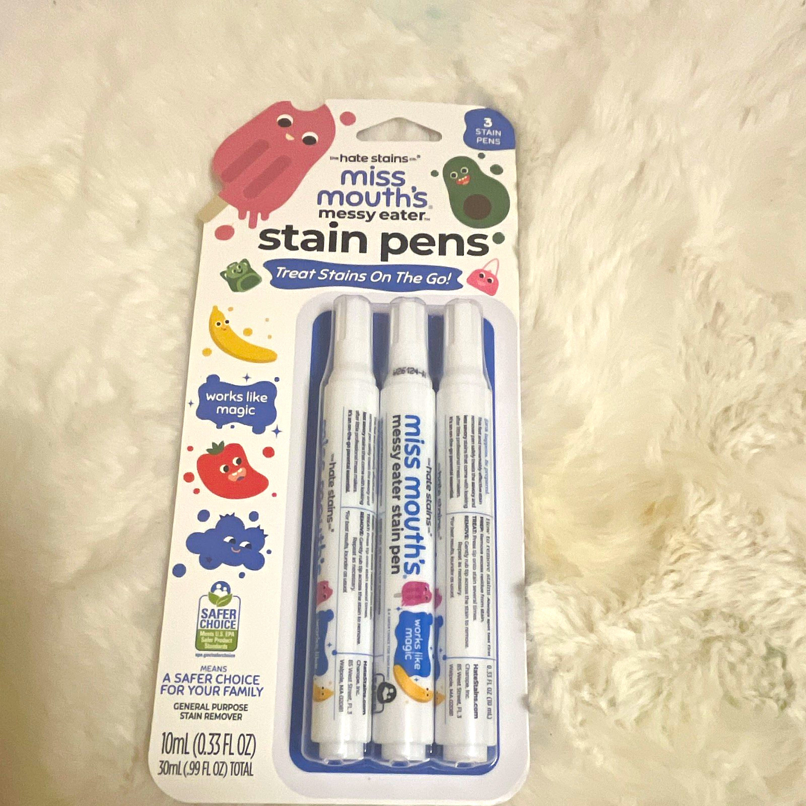 Miss Mouth’s Messy Eater Stain Remover Pens 3 Pack 10mL EPA Safer Choice