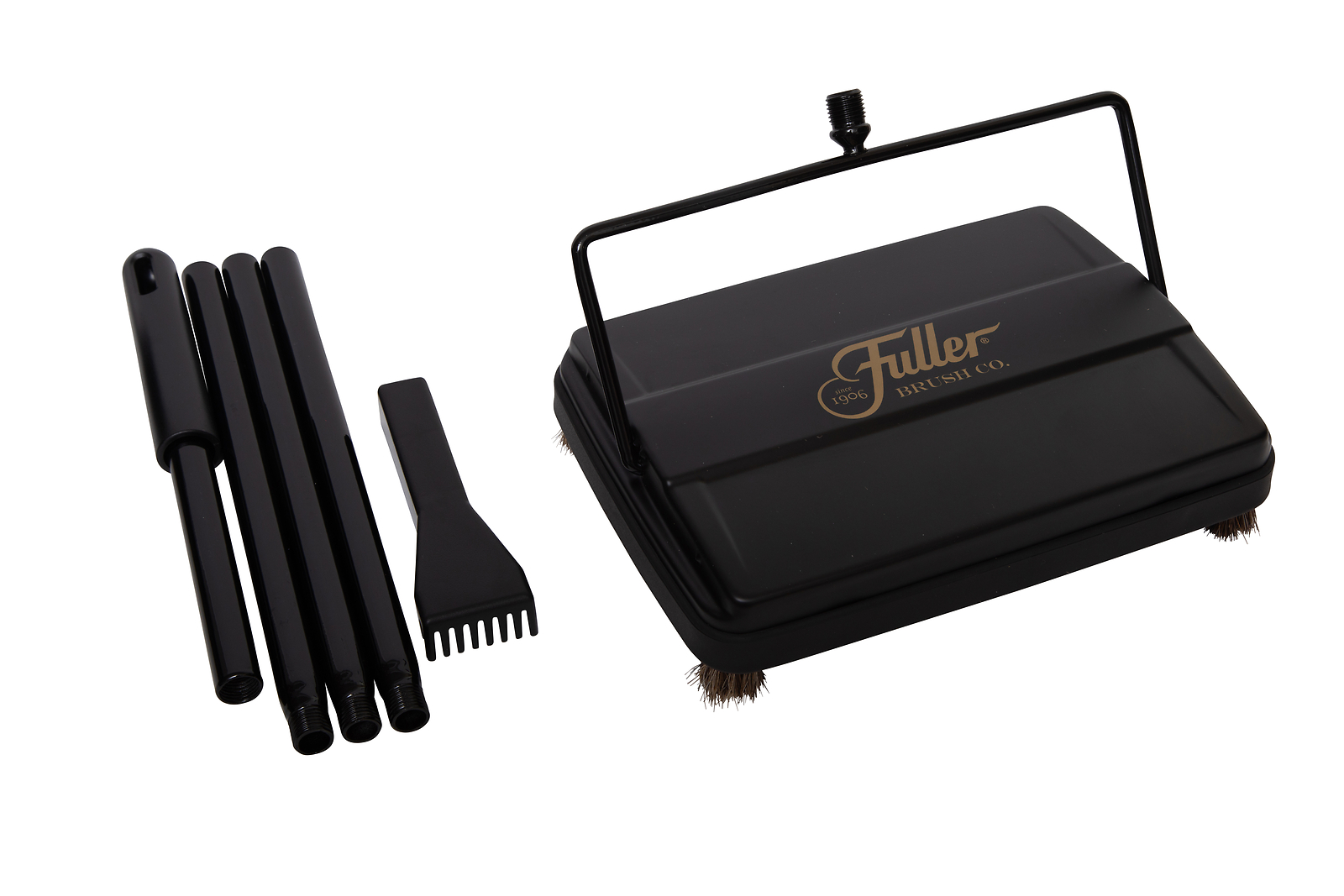 Fuller Brush Electrostatic Hard Floor & Carpet Sweeper 9″ Sweep Path Black