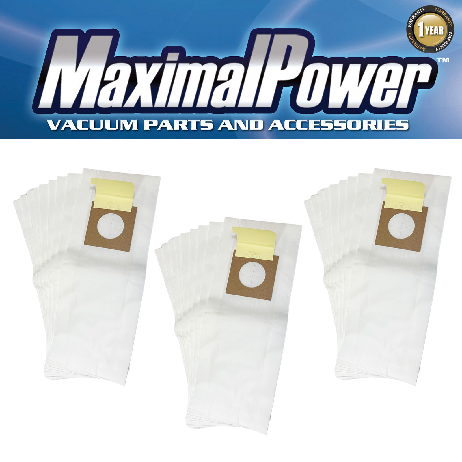 MaximalPower Vac Bags For Hoover Type Y Type Z Vacuum WindTunnel Tempo 4010100Y