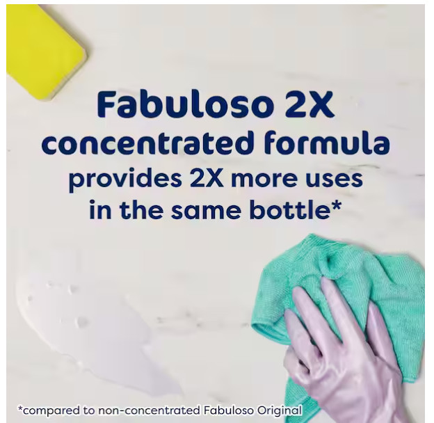 Fabuloso Lavender 2X Concentrated Multi-Purpose Cleaner, 128 oz (2-Pack)