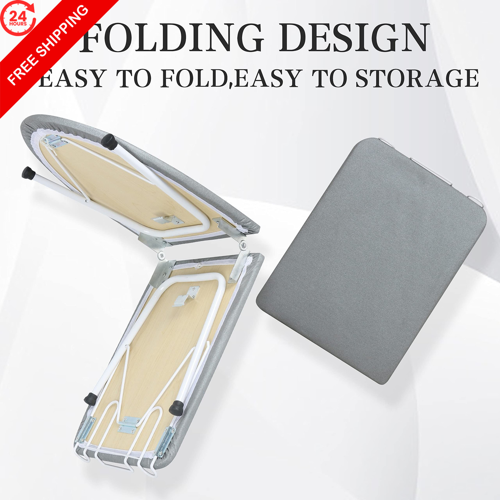 ZOES HOMEWARE Tabletop Ironing Board,Portable Iron 31.5″ x 11.8″ x 7″, Gray