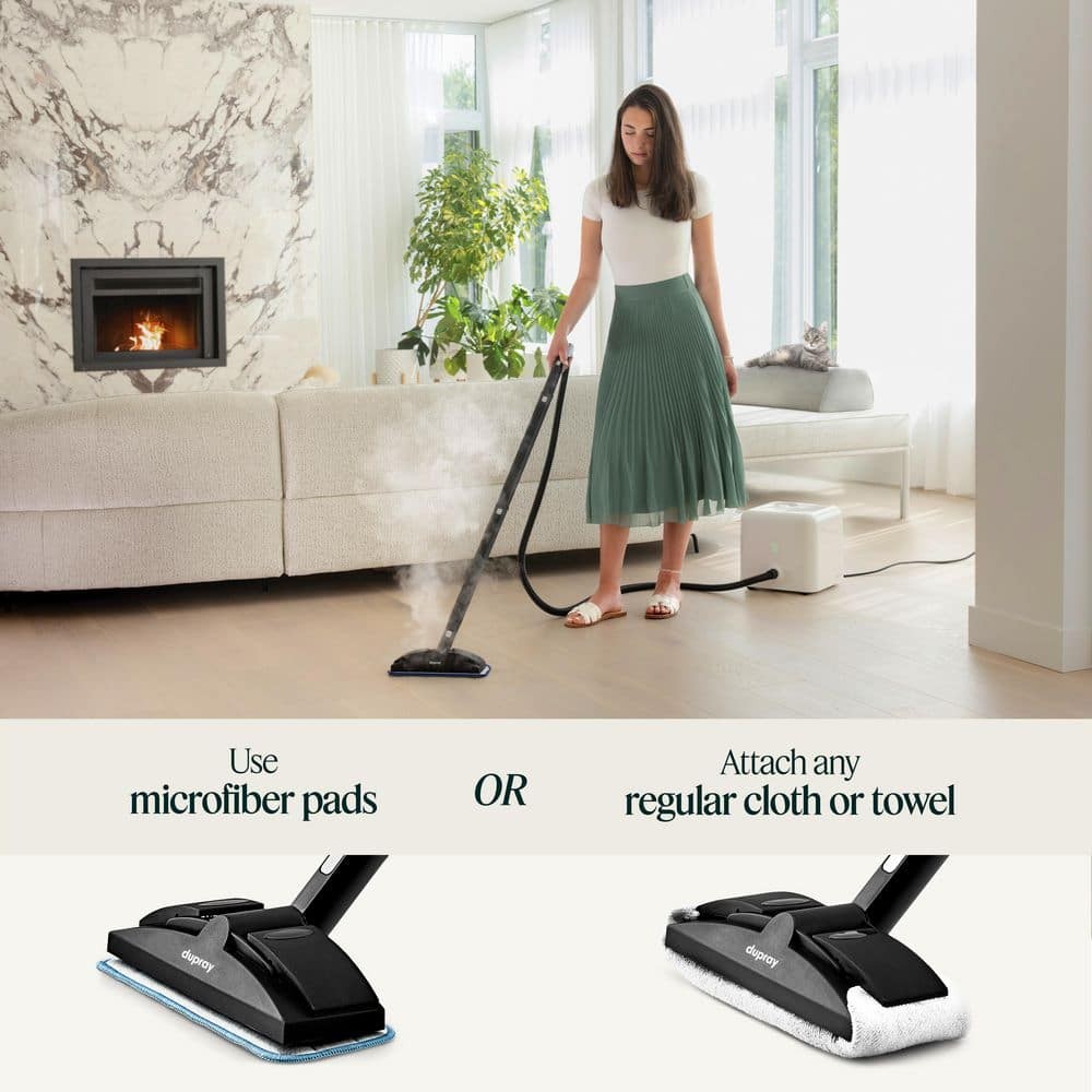 DUPRAY Neat Corded Steam Cleaner, Multi-Brush Kit for Floors, Grout, Upholstery