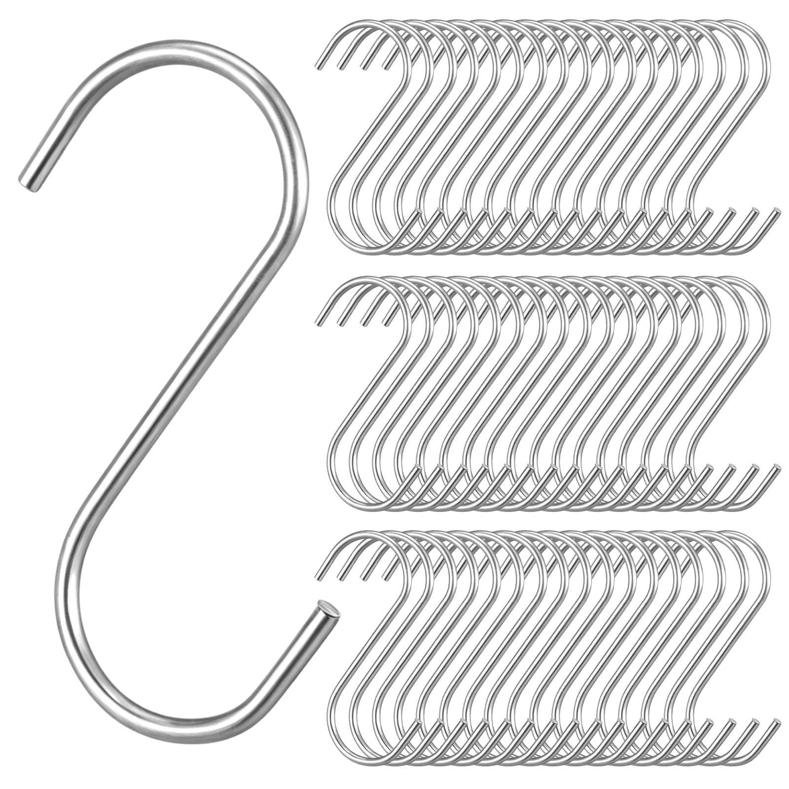 150 Pcs 2.75 Inch S Hooks, Heavy Duty Stainless Steel S Shaped Hanging Hooks …