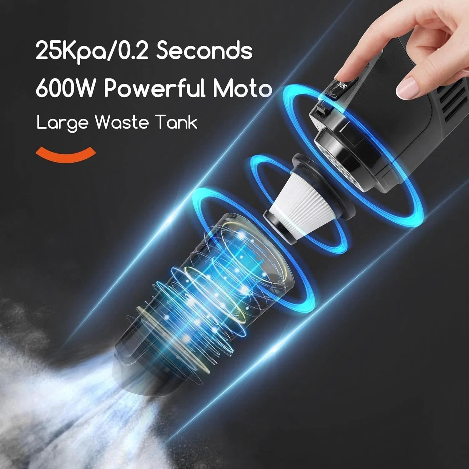 Versatile 600W Vacuum and Mop All-in-One – Perfect for Hard Floors & Carpets