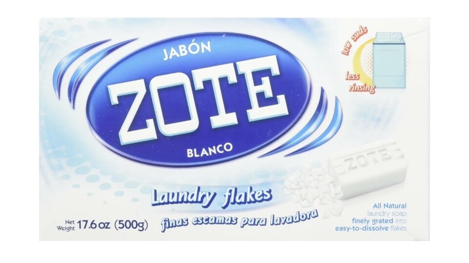 Jabon Zote Blanco Laundry Flakes NEW 500 grams 17.5 ounces WHITE Made In Mexico