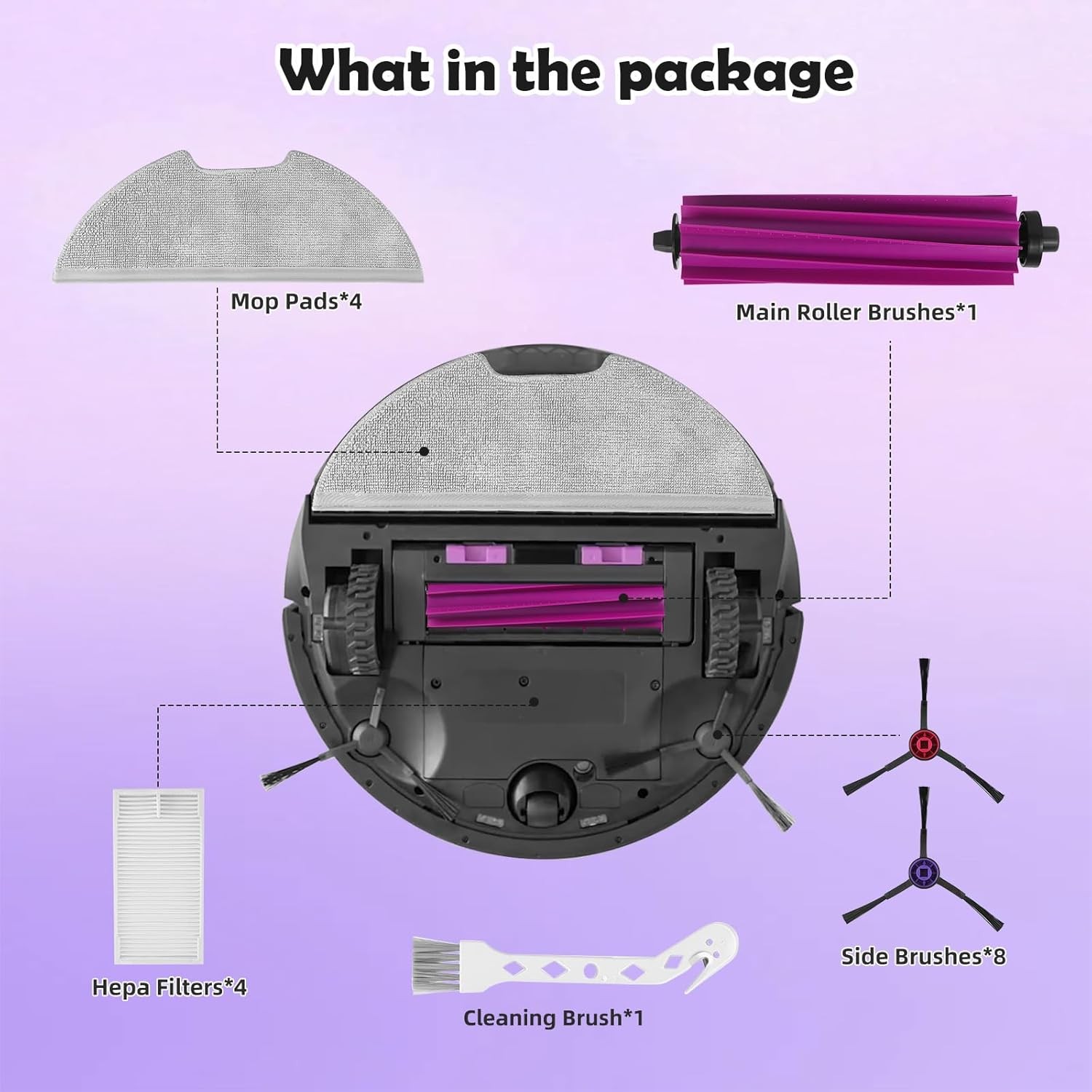 18 Pack E10s Accessories Kit Replacement Compatible with Eureka E10S / E20 Plus