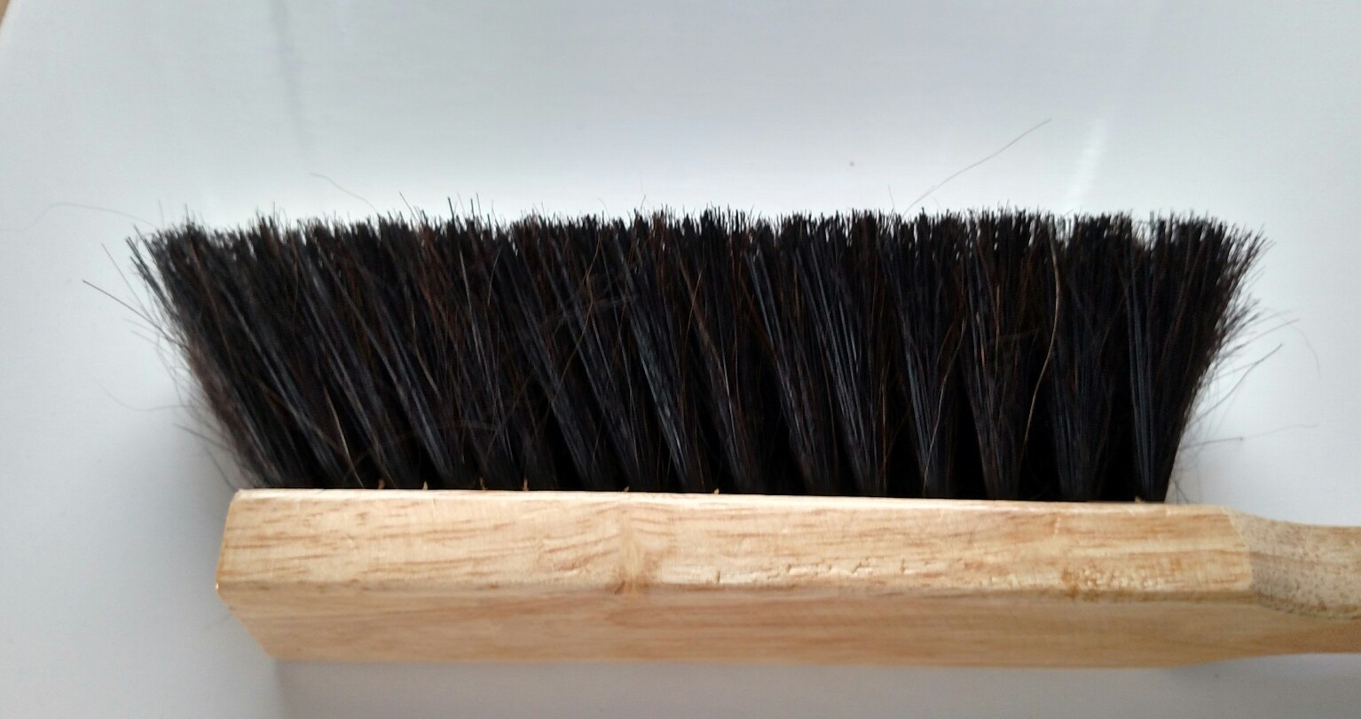 Counter Brush Wood Handle ~ 50 % Horsehair – 50 % Synthetic Bristles ~ 8″ Brush