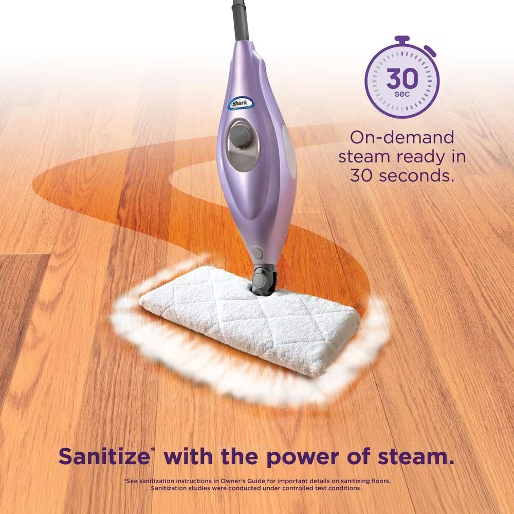 New Shark Corded Steam Pocket Mop Stick Cleaner Hard-Floor Surfaces Purple S3501