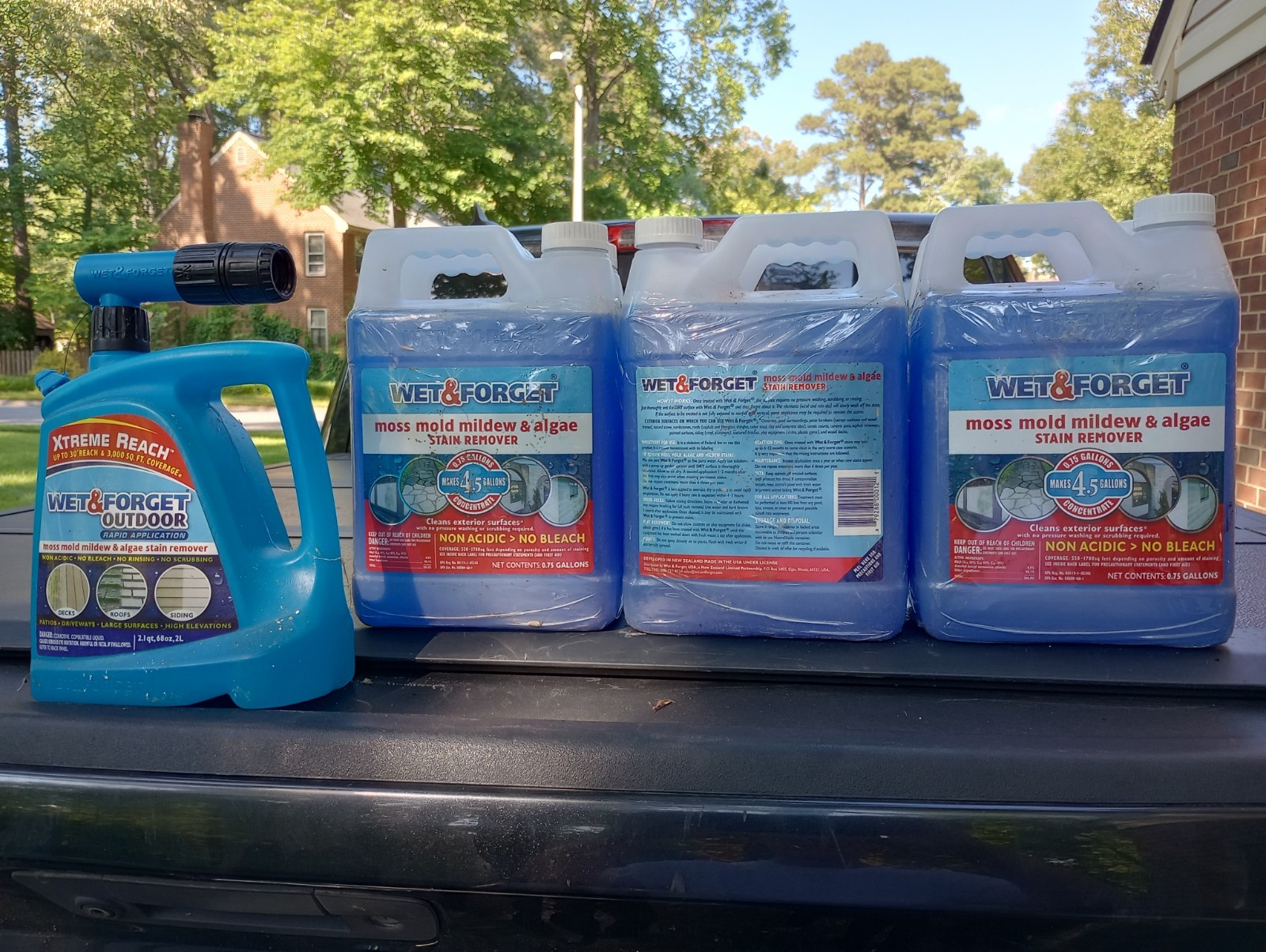 2 PACK Wet & Forget Outdoor Cleaner Concentrate 0.75 Gallon MAKE 9 Gallons TOTAL