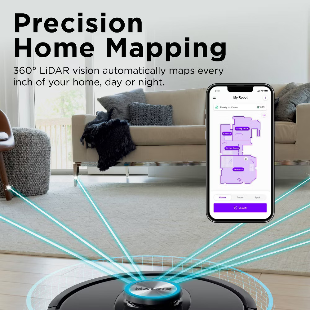 Shark Matrix Self Empty Robot Vacuum for Carpets & Hardfloors with Self-Cleaning
