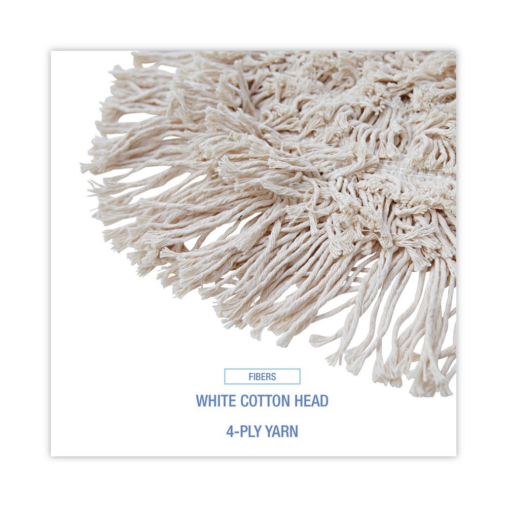 Boardwalk 1491 17.5 in. x 13.5 in. Cotton Wedge Dust Mop Head – White New