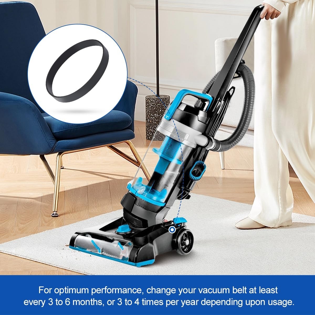 Replacement Belt Compatible with Bissell Powerforce Helix Turbo Pet Vacuum, Fit